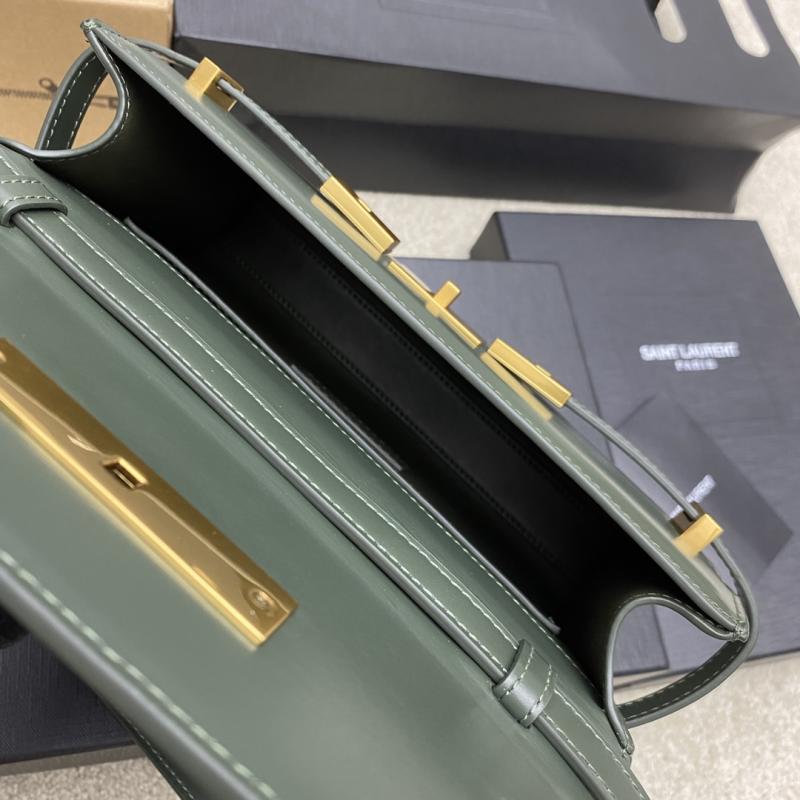 Saint Laurent Manhattan Small Shoulder Bag Green 675626