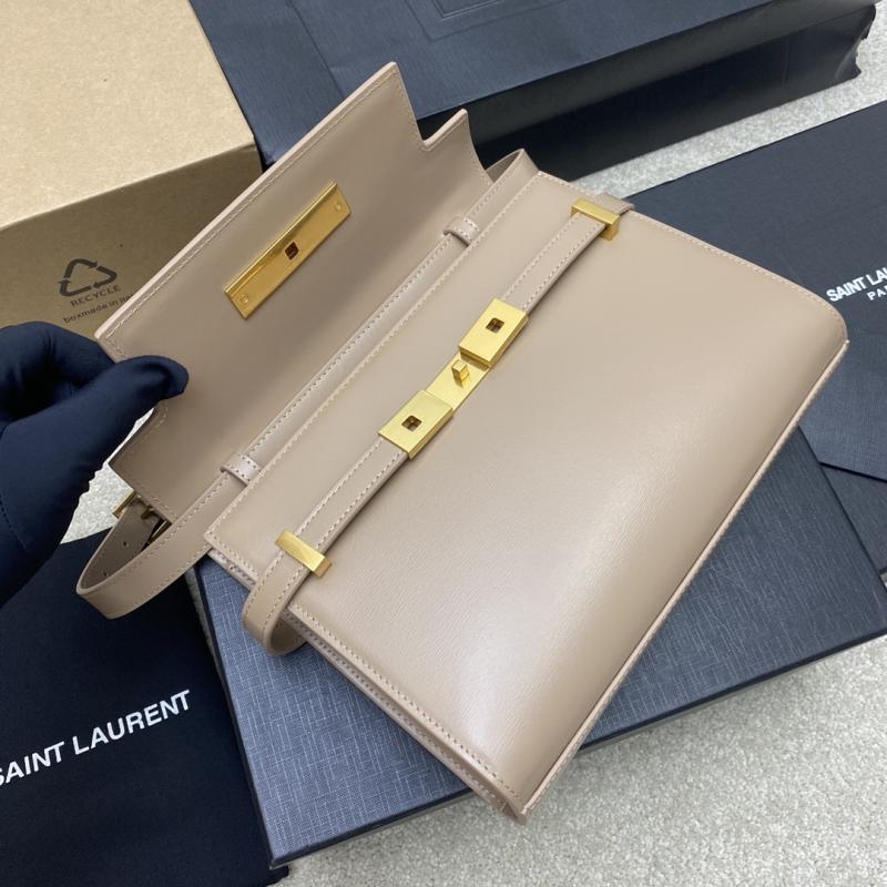 Saint Laurent Manhattan Small Shoulder Bag Latte 675626