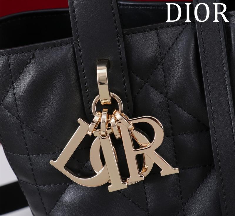 Small Dior Toujours Vertical Tote Bag Black M2835