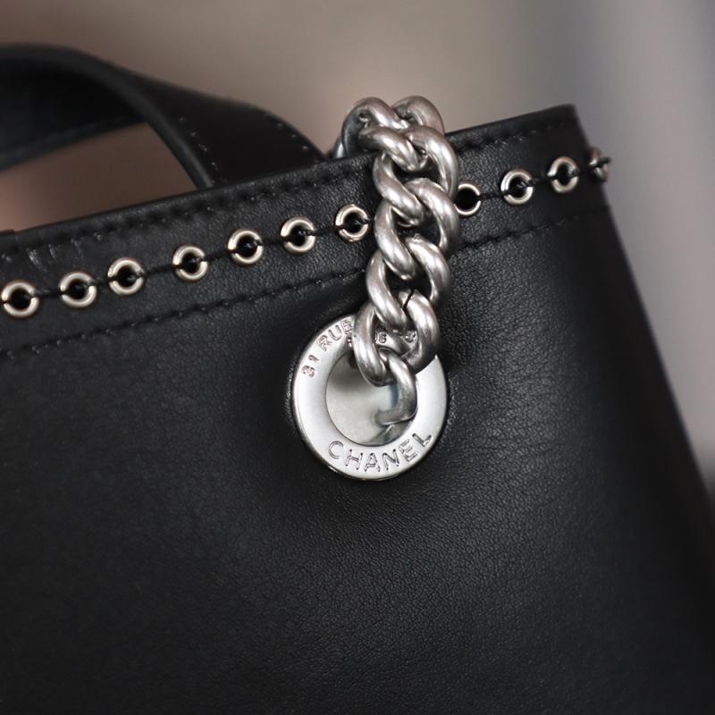 Chanel Calfskin Large Coco Eyelets Shopping Tote AS8011