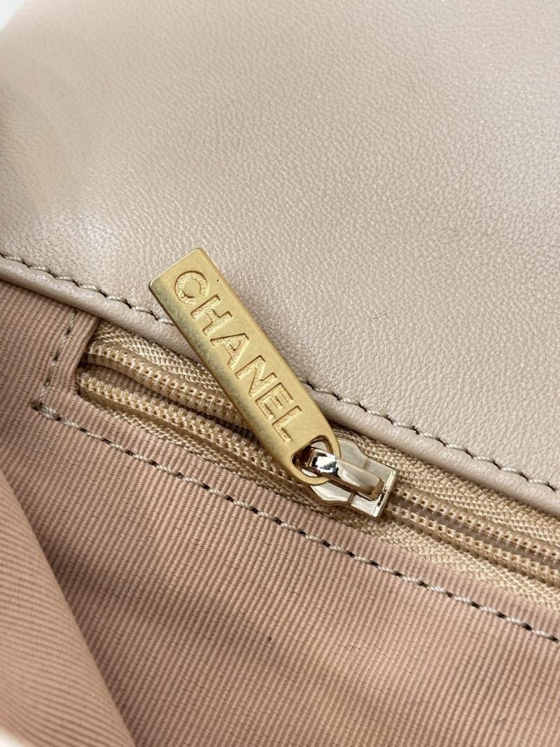 Chanel 19 Lambskin Flap Handbag Beige AS1160