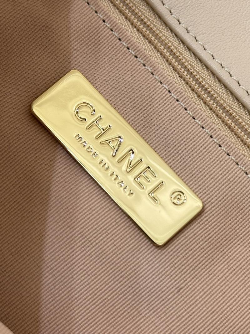 Chanel 19 Lambskin Flap Handbag Beige AS1160
