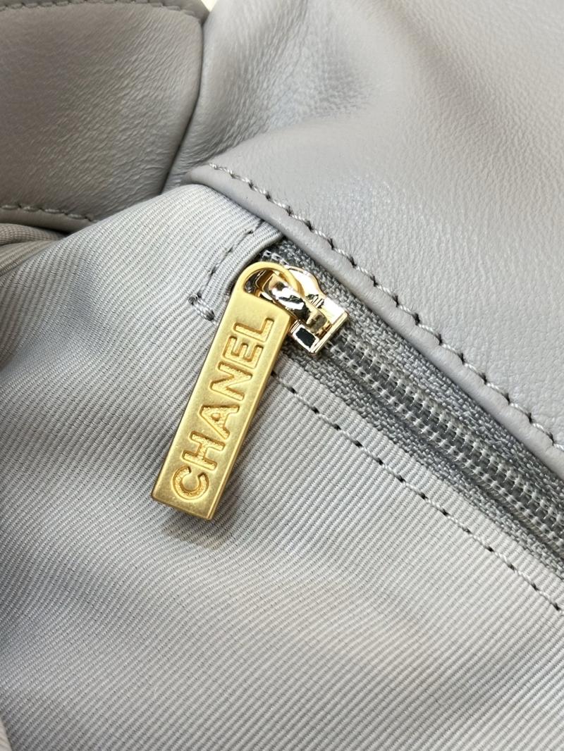 Chanel 19 Lambskin Flap Handbag Grey AS1160