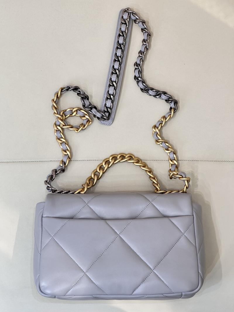 Chanel 19 Lambskin Flap Handbag Grey AS1160