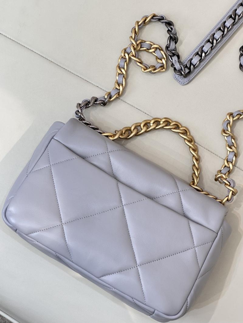 Chanel 19 Lambskin Flap Handbag Grey AS1160