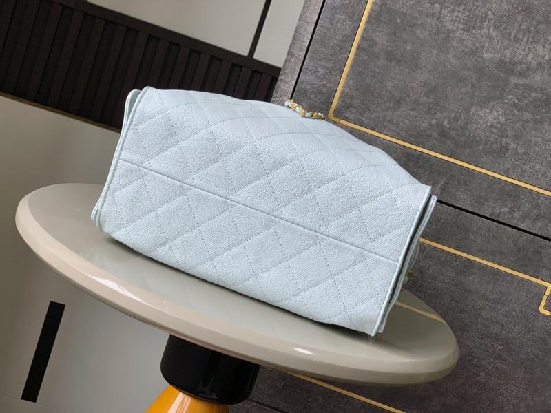 Chanel Grained Calfskin 25 Small Handbag Blue AS5293