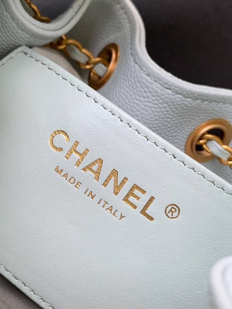 Chanel Grained Calfskin 25 Small Handbag Blue AS5293