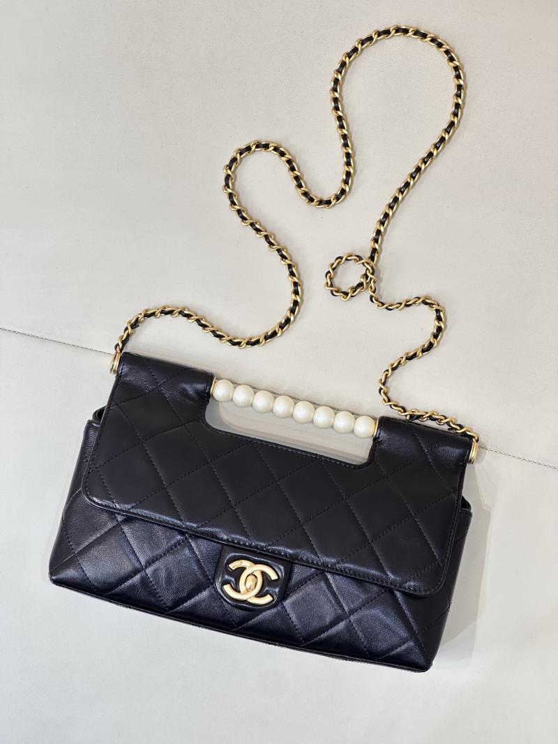Chanel Lambskin Tote Bag Black AS5390