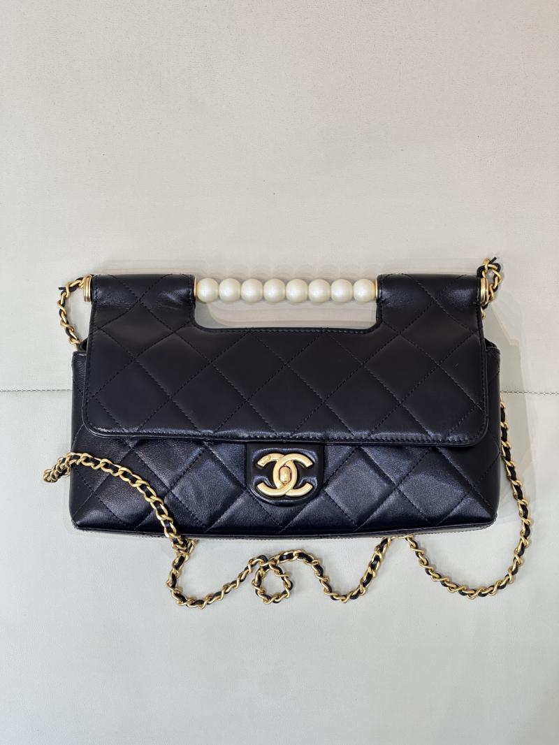 Chanel Lambskin Tote Bag Black AS5390