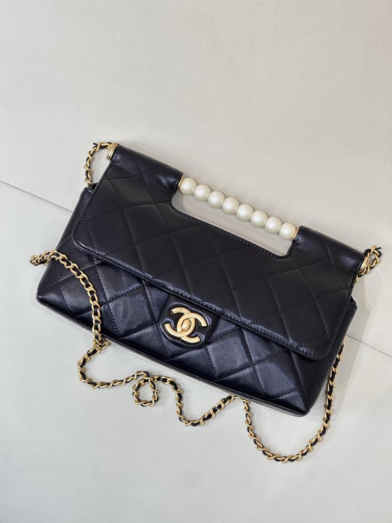 Chanel Lambskin Tote Bag Black AS5390
