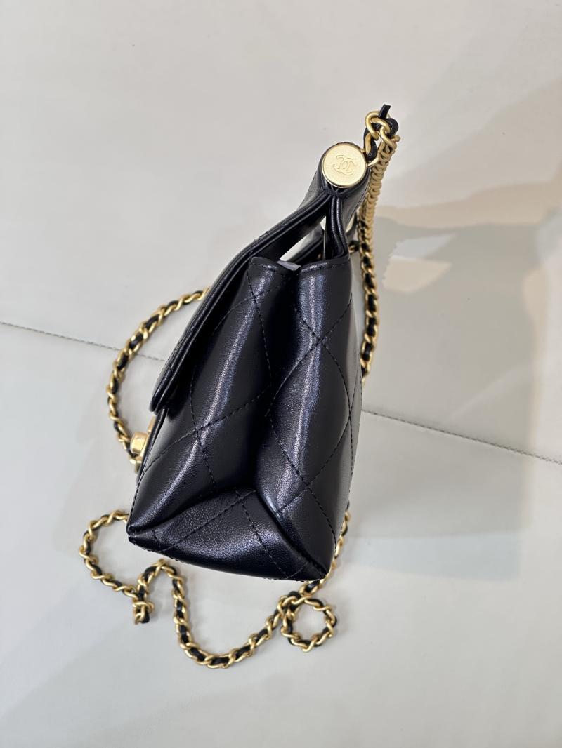 Chanel Lambskin Tote Bag Black AS5390