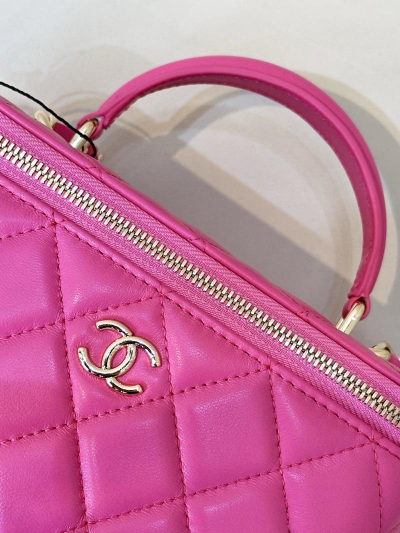 Chanel Vanity Case With Chain Pink AP2199