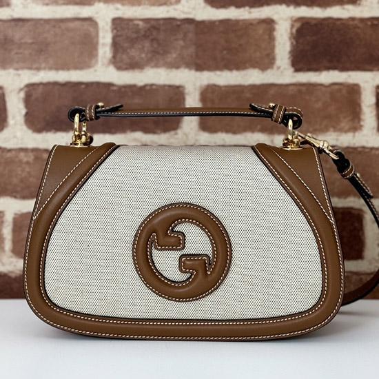 Gucci Canvas Blondie medium top handle bag Beige 815714