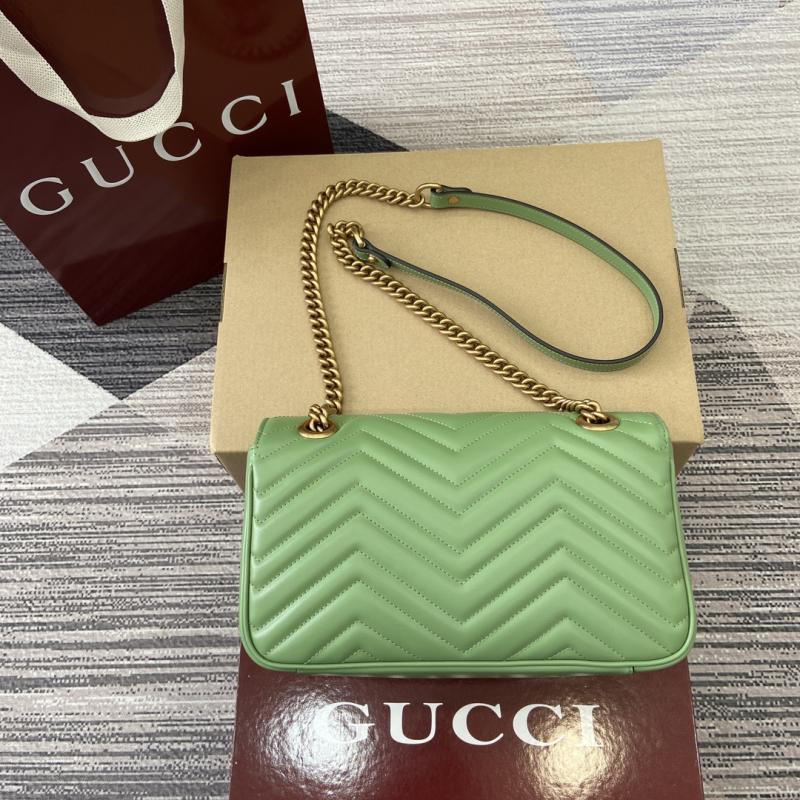 Gucci GG Marmont Medium Shoulder Bag Green 443497