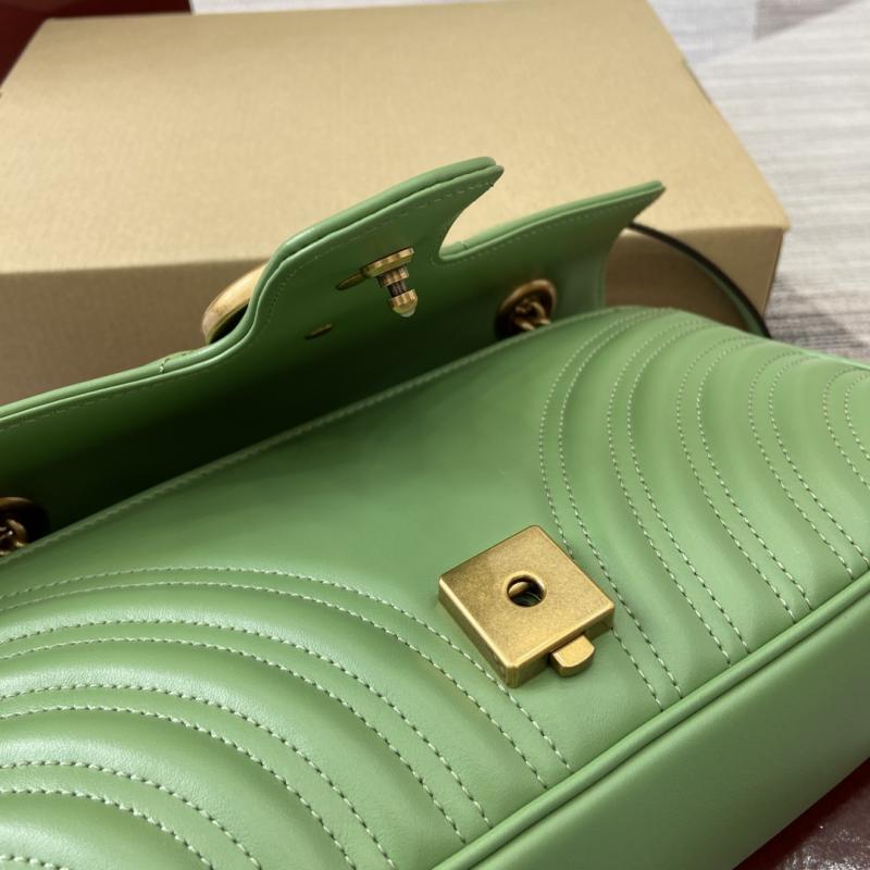 Gucci GG Marmont Medium Shoulder Bag Green 443497