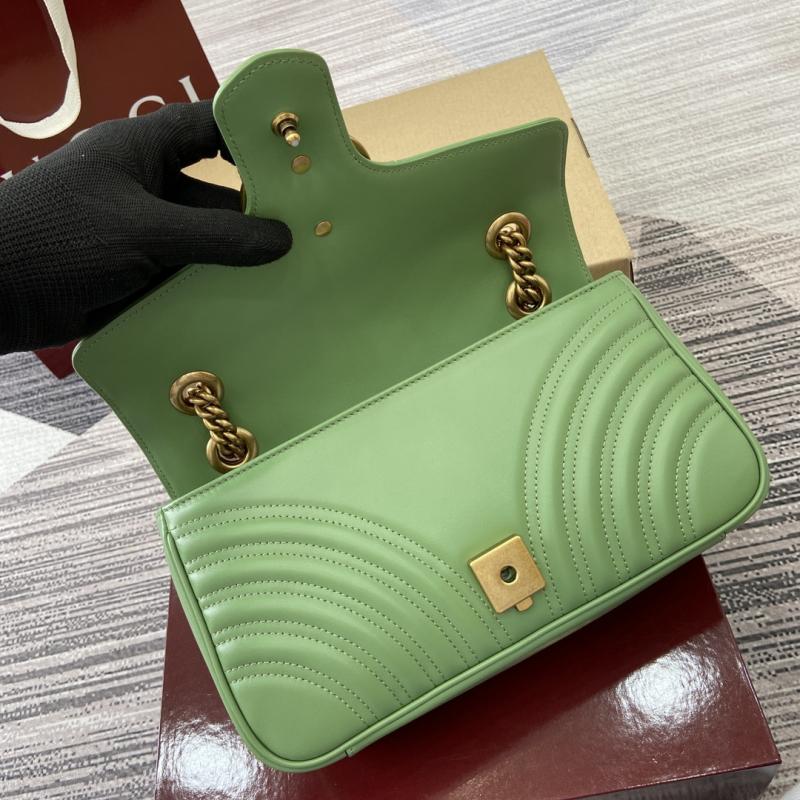 Gucci GG Marmont Medium Shoulder Bag Green 443497
