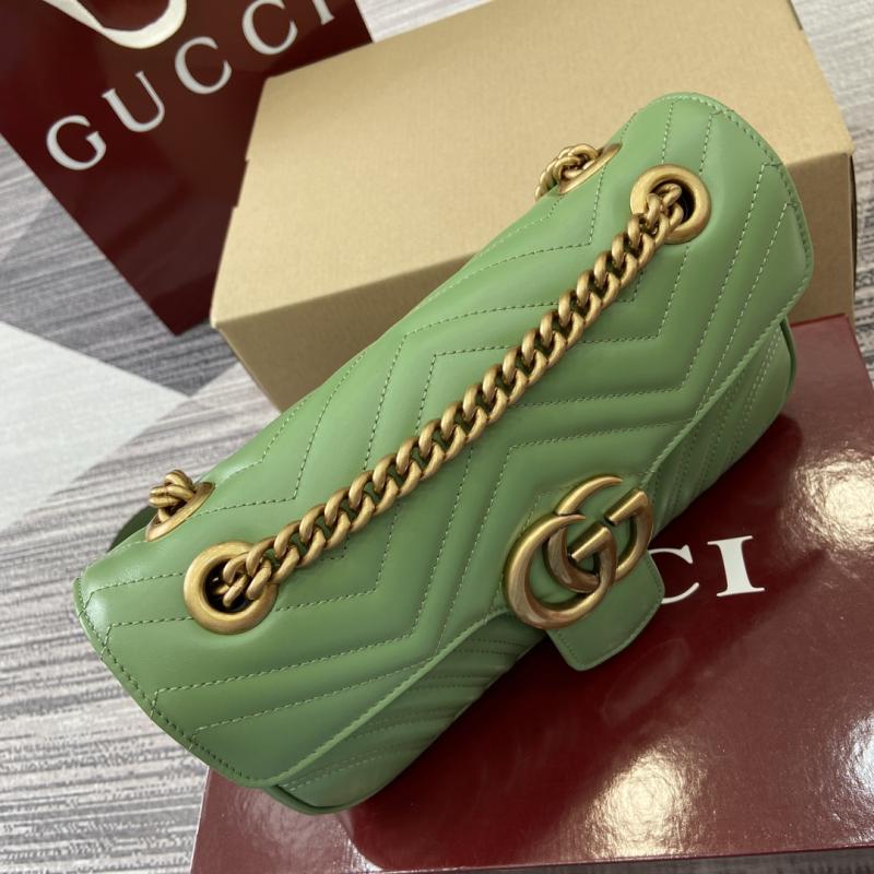 Gucci GG Marmont Medium Shoulder Bag Green 443497