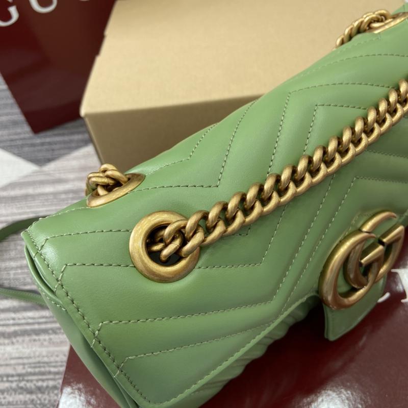 Gucci GG Marmont Medium Shoulder Bag Green 443497