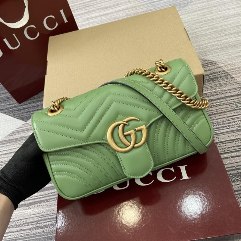 Gucci GG Marmont Medium Shoulder Bag Green 443497