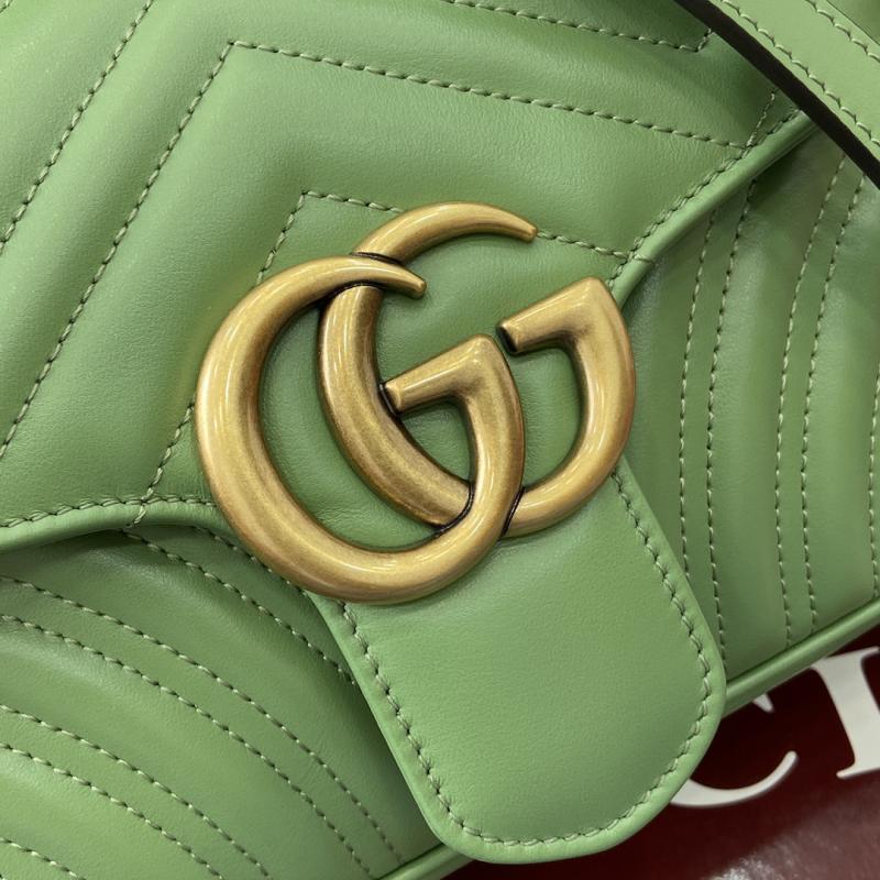 Gucci GG Marmont Medium Shoulder Bag Green 443497
