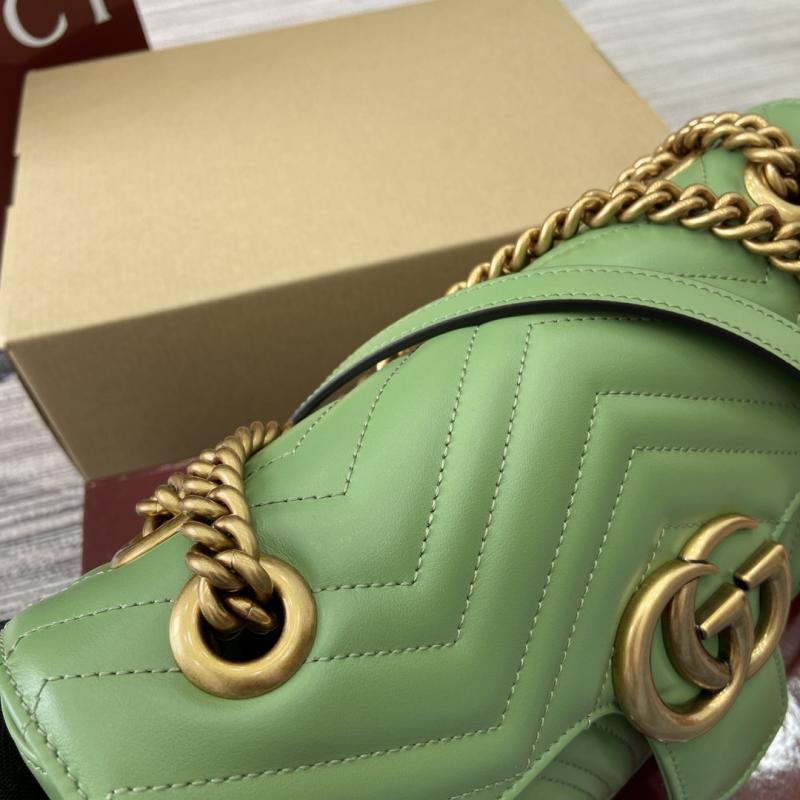 Gucci GG Marmont Medium Shoulder Bag Green 443497
