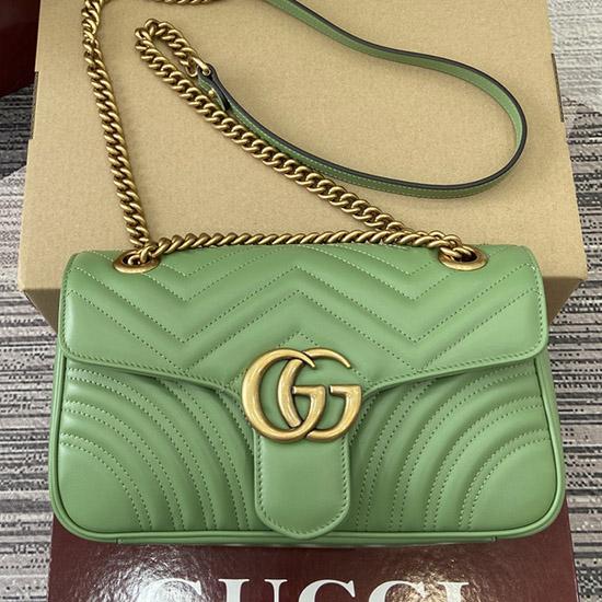 Gucci GG Marmont Medium Shoulder Bag Green 443497