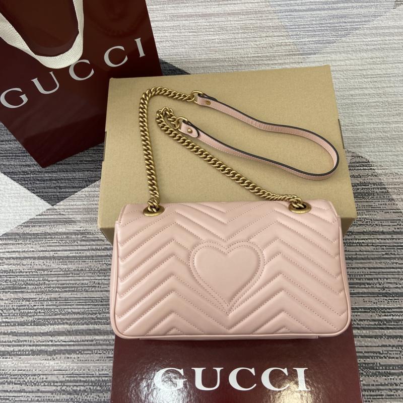 Gucci GG Marmont Medium Shoulder Bag Pink 443497