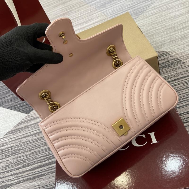 Gucci GG Marmont Medium Shoulder Bag Pink 443497