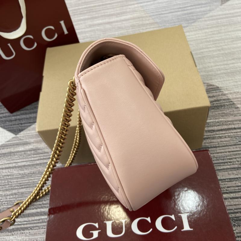 Gucci GG Marmont Medium Shoulder Bag Pink 443497