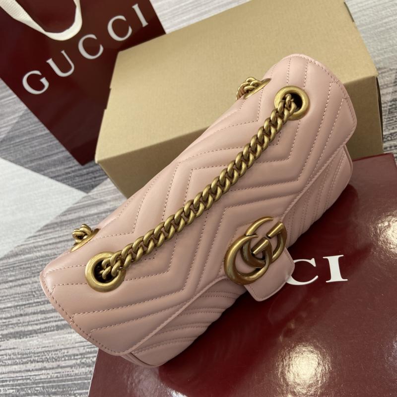 Gucci GG Marmont Medium Shoulder Bag Pink 443497