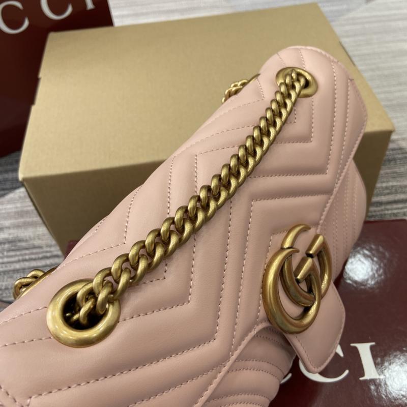 Gucci GG Marmont Medium Shoulder Bag Pink 443497