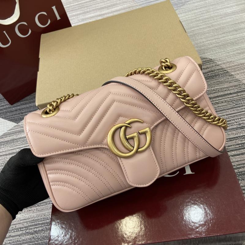 Gucci GG Marmont Medium Shoulder Bag Pink 443497