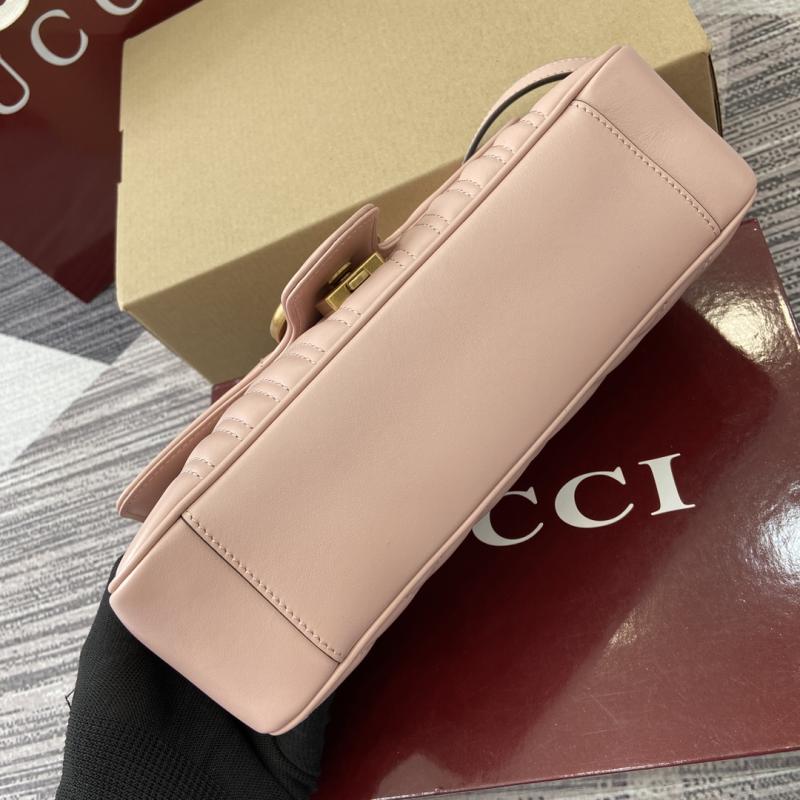 Gucci GG Marmont Medium Shoulder Bag Pink 443497
