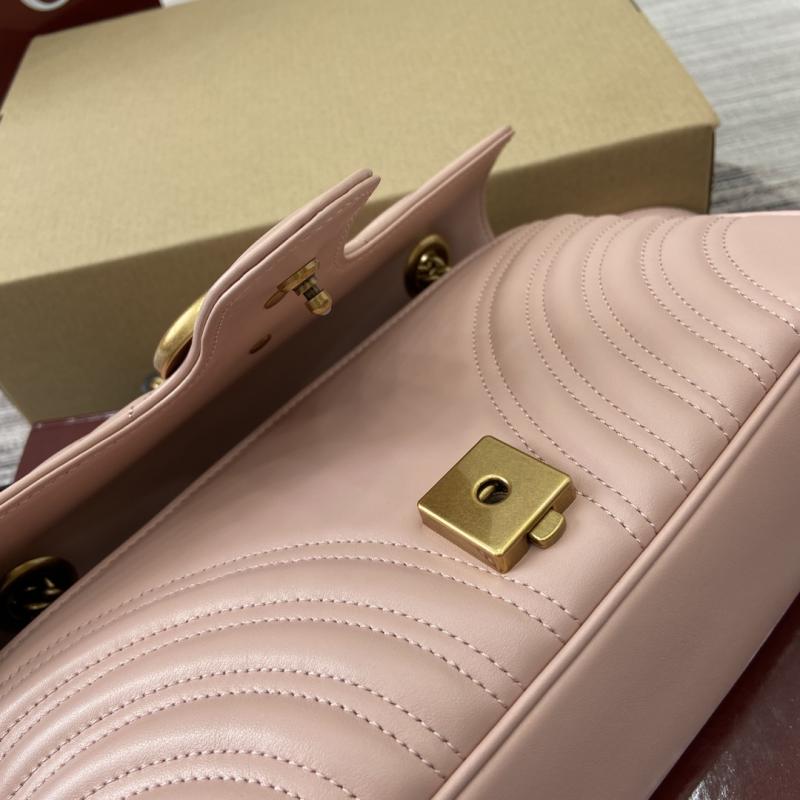 Gucci GG Marmont Medium Shoulder Bag Pink 443497