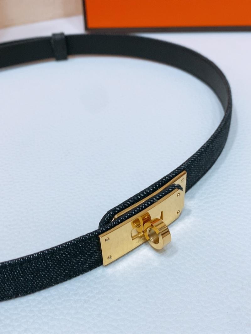 Hermes Denim Belt Black WHB40303