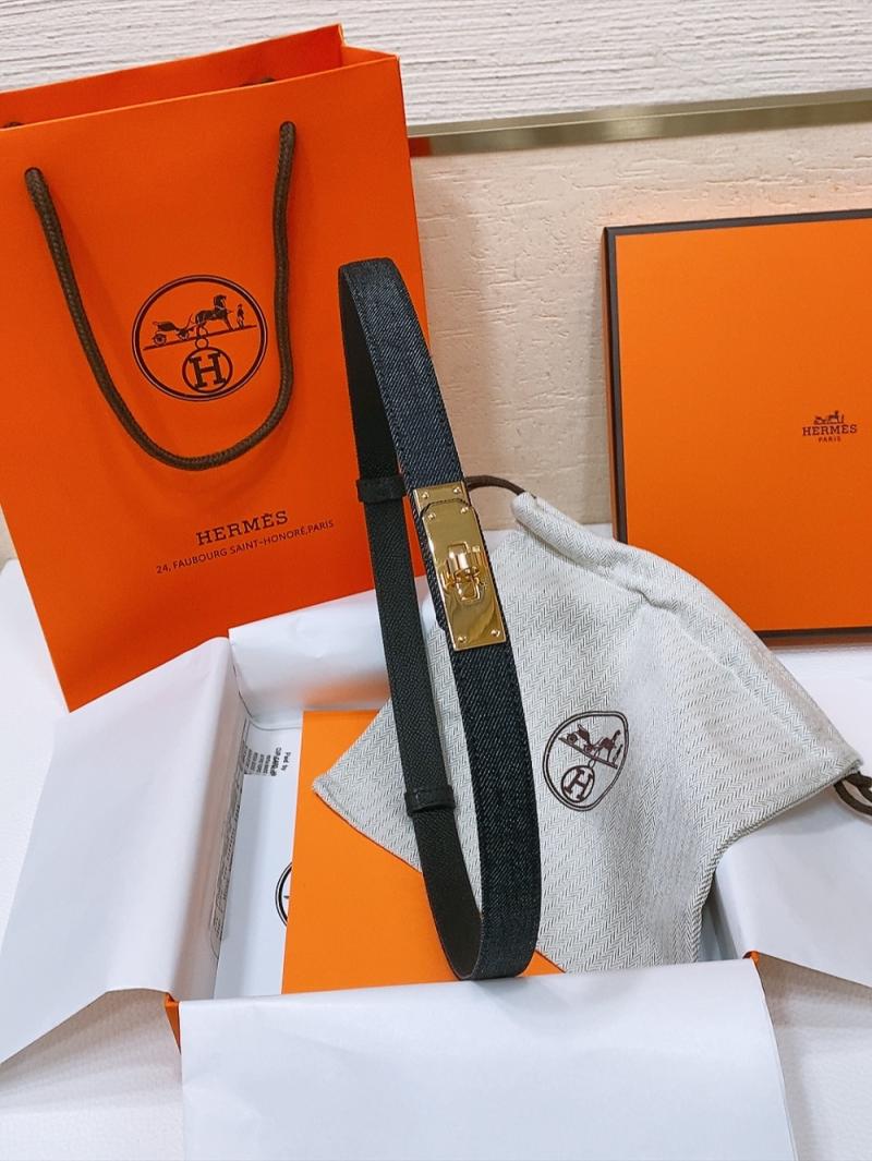 Hermes Denim Belt Black WHB40303