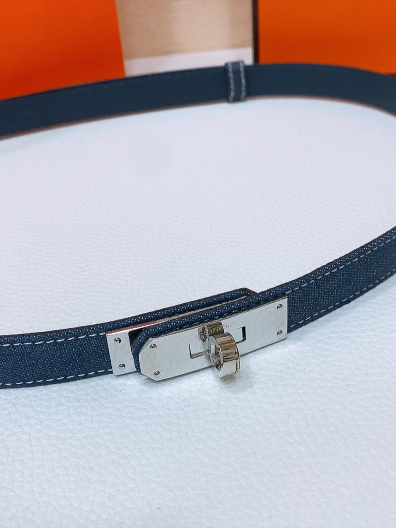 Hermes Denim Belt Blue WHB40301