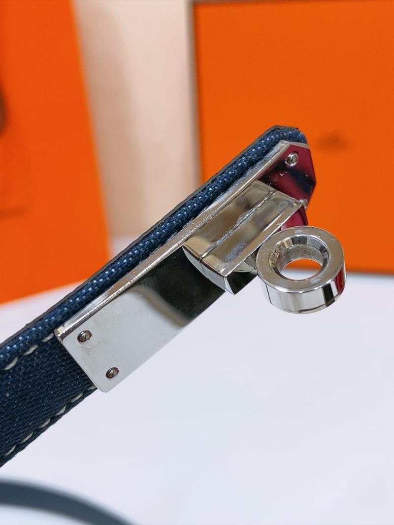 Hermes Denim Belt Blue WHB40301