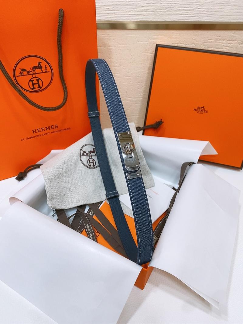 Hermes Denim Belt Blue WHB40301
