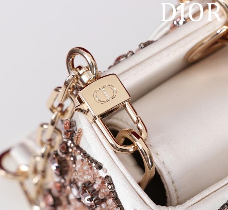 Medium Lady D-Joy Embroidered Bag Pink M0541