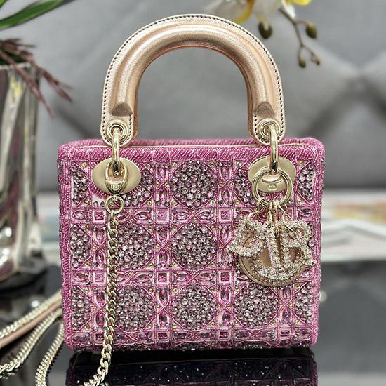 Mini Lady dior Bag Embroidered with Beads M0505