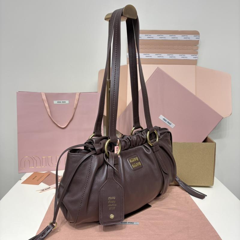Miu Miu Joie nappa leather bag Briarwood 5BG036