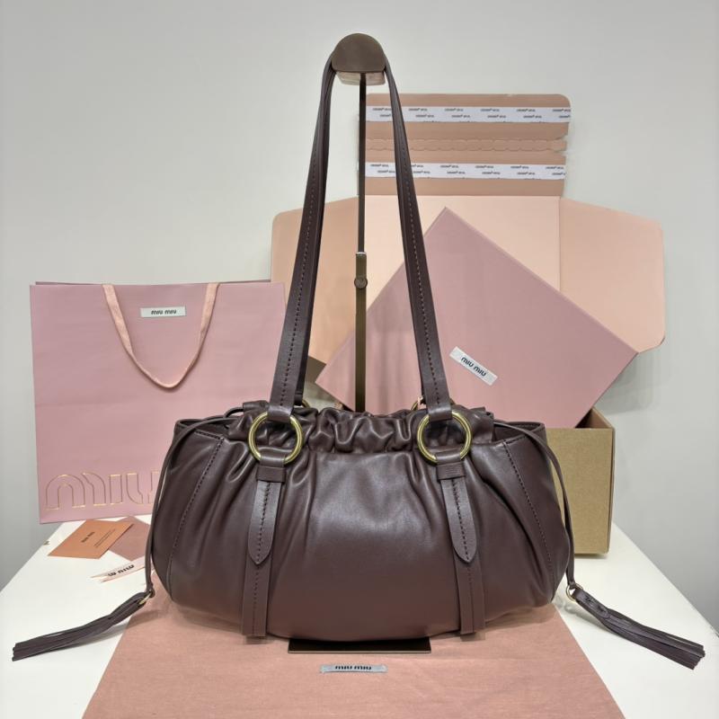 Miu Miu Joie nappa leather bag Briarwood 5BG036