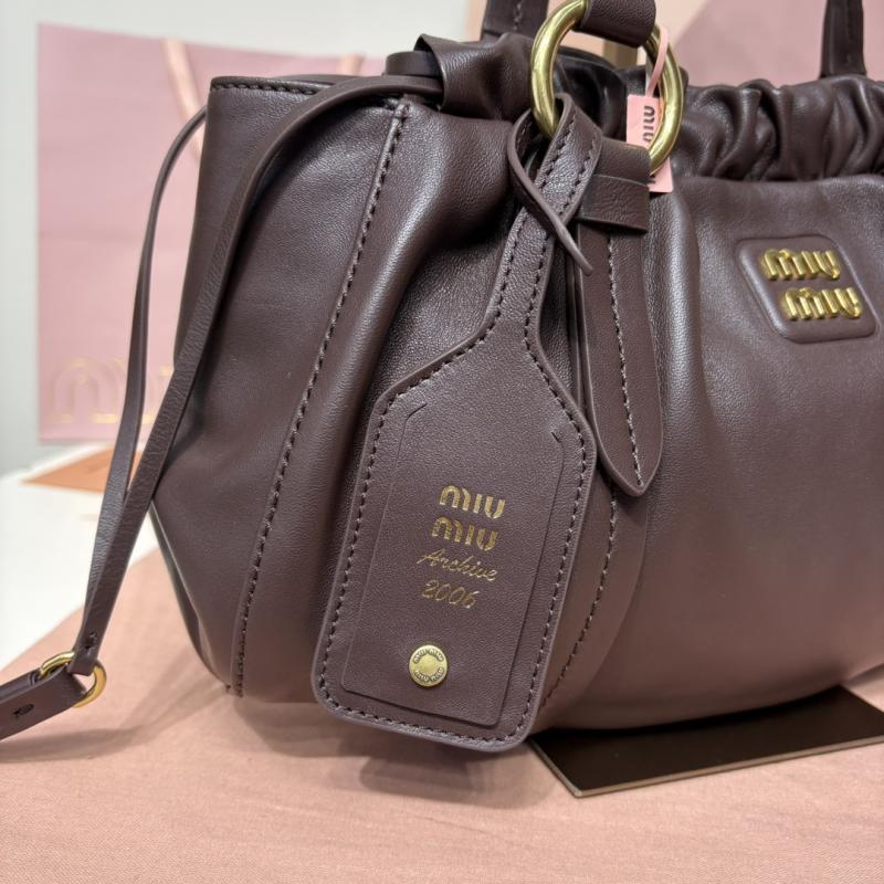 Miu Miu Joie nappa leather bag Briarwood 5BG036