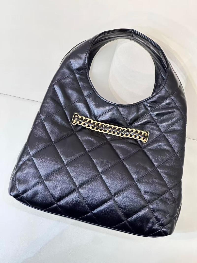 Small Chanel Lambskin Hobo Bag Black AS2504