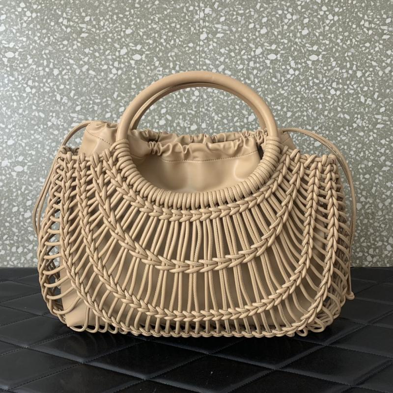 Valentino AllKnots Woven Leather Tote Grey V0997