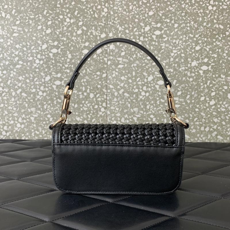 Valentino Small Loco Woven Leather Bag Black V5041
