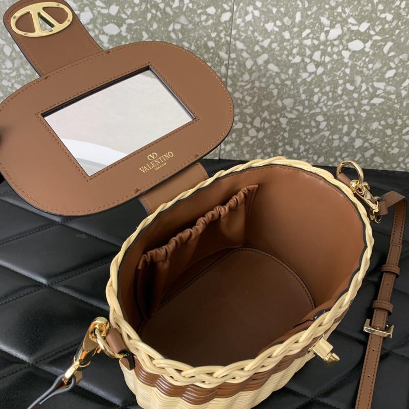 Valentino VLogo Signature Makeup Case Bag Brown V5066
