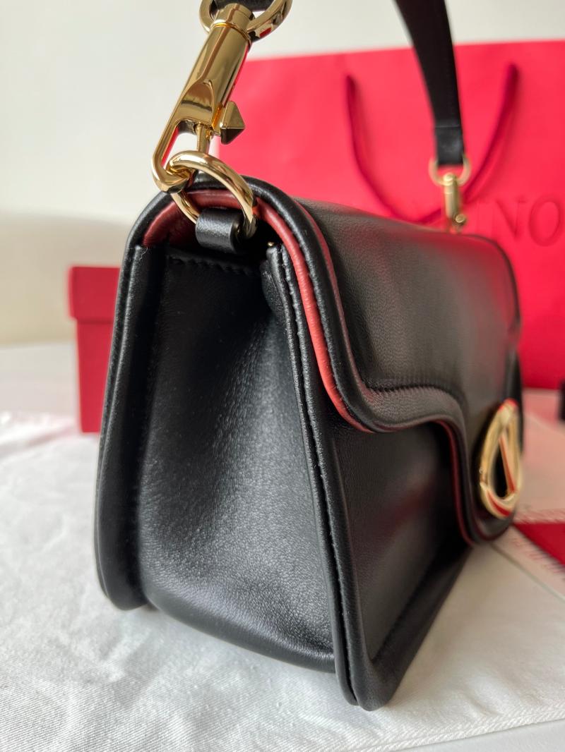 Valentino Vlogo 1960 Nappa Leather Medium Handbag Black V22060