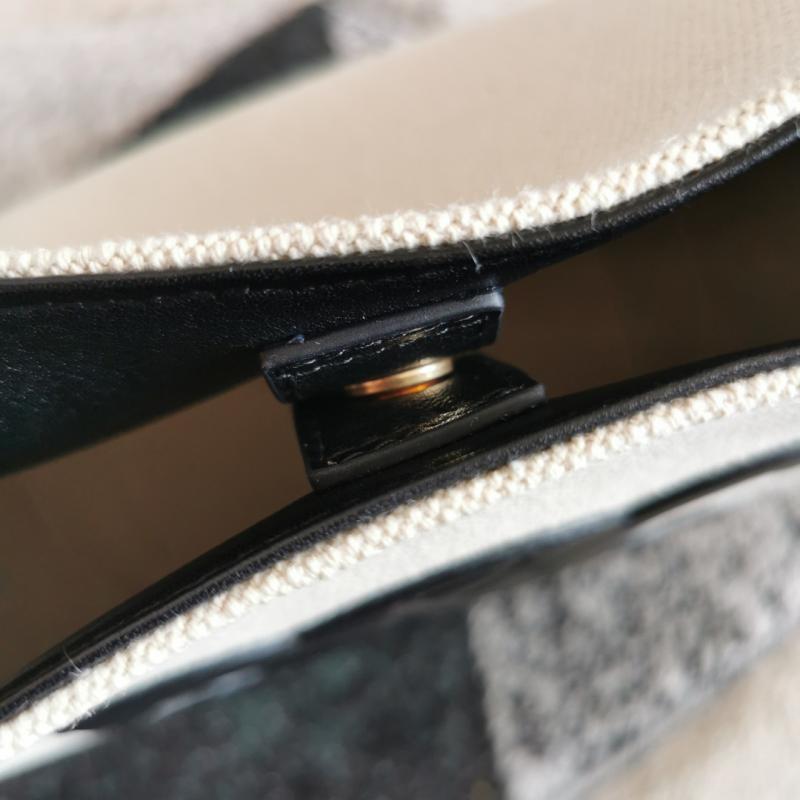 Celine Small Canvas Bucket Bag Black 198242